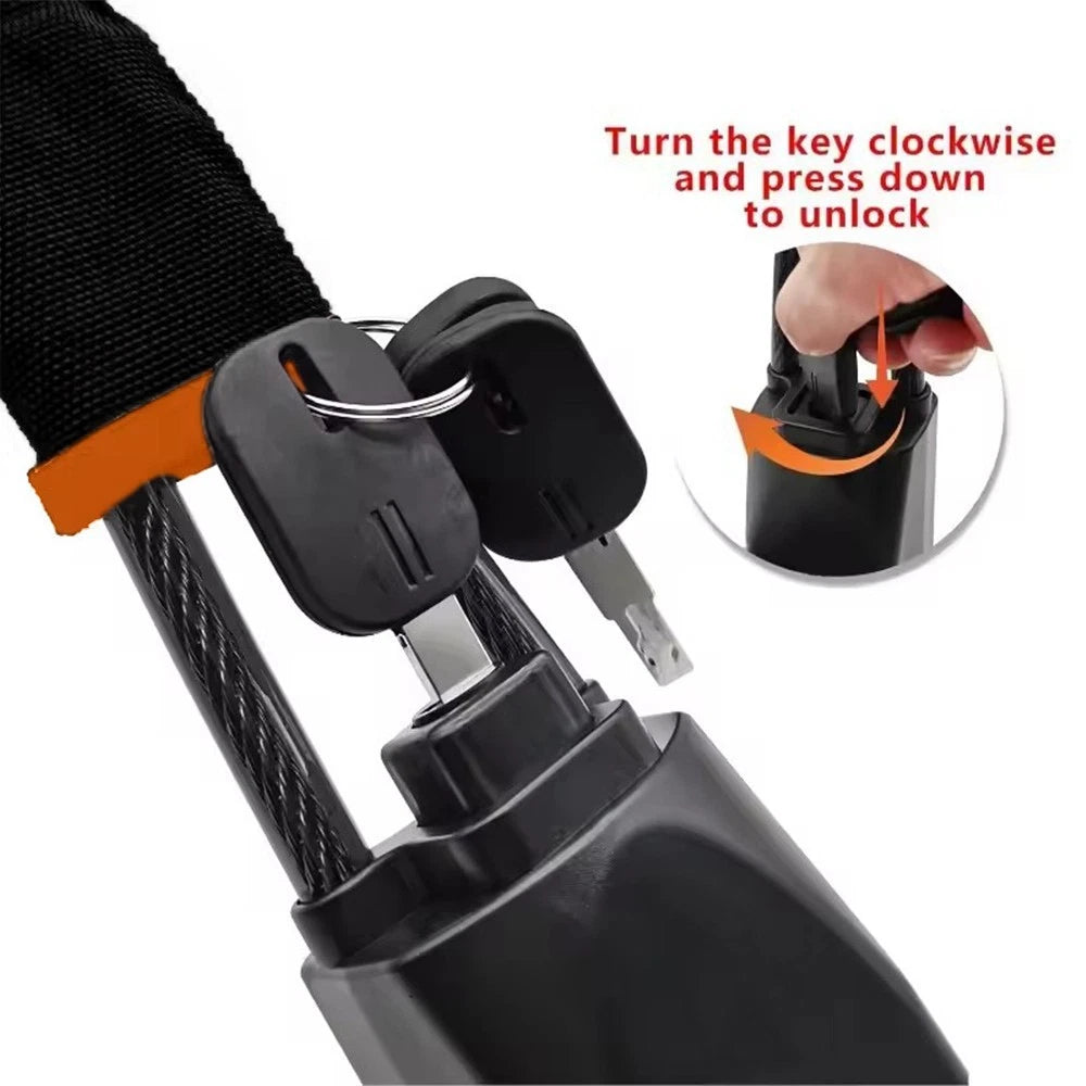 Heavy-Duty Adjustable Vehicle Steering Wheel & Seat Belt Security Lock